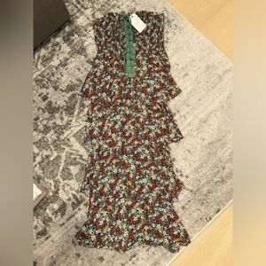 Vici Collection midi flowy strapless dress